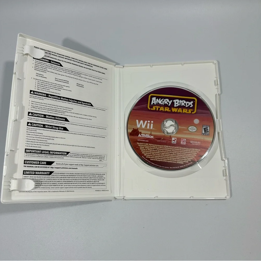 Angry Birds Star Wars Nintendo Wii Activision Video Game EUC